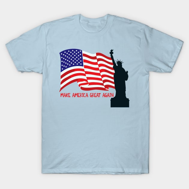 MAKE AMERICA GREAT AGAIN T-SHIRT T-Shirt by QUENSLEY SHOP